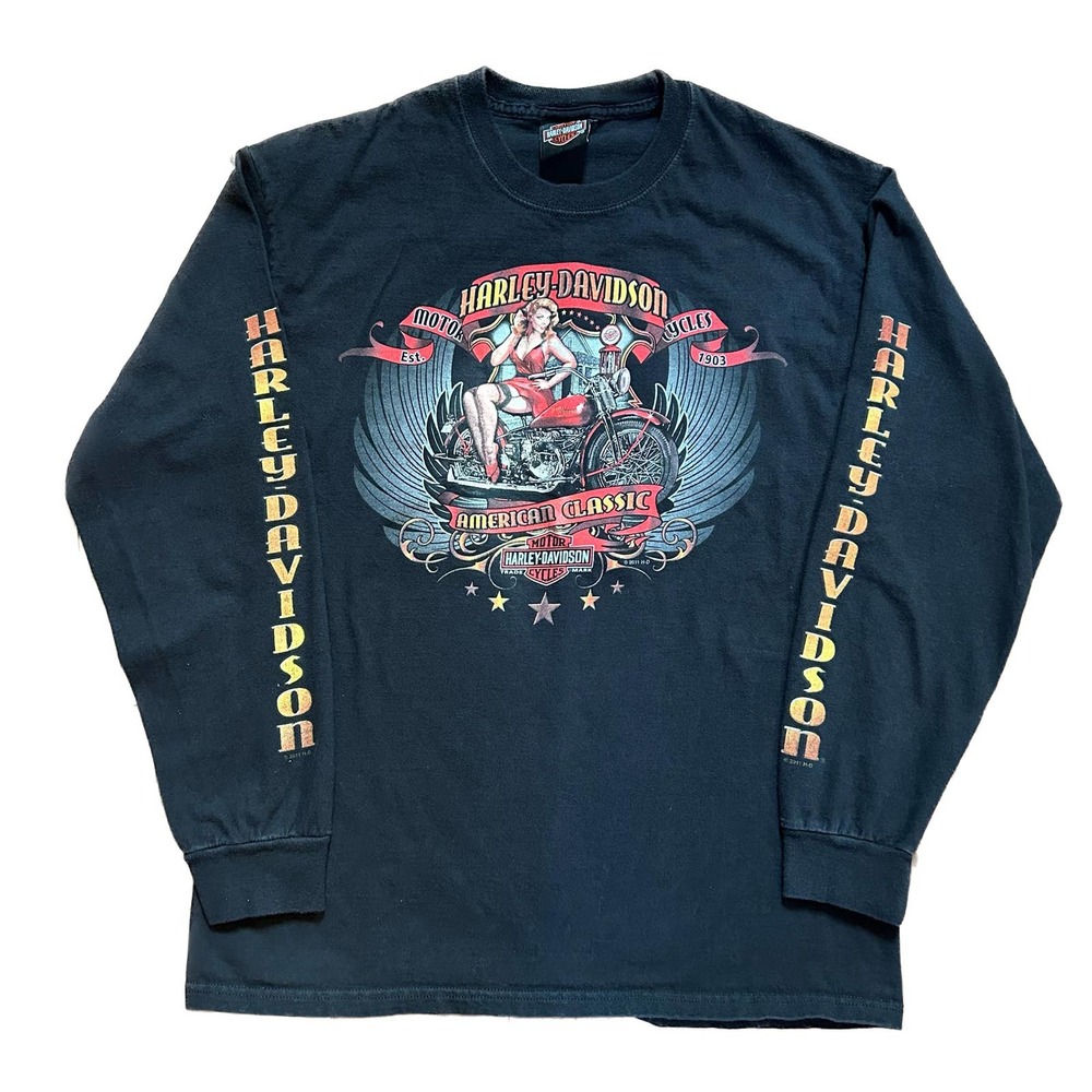 Harley Davidson Long Sleeve Black Tee